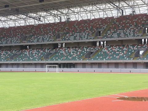 Inner view of the Akwa Ibom International Stadium, Uyo