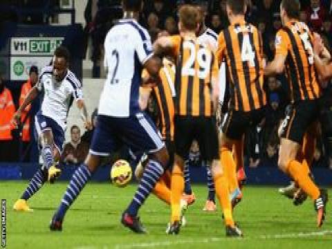 WESTBROM 1:0 HULL CITY
Berahino 78'